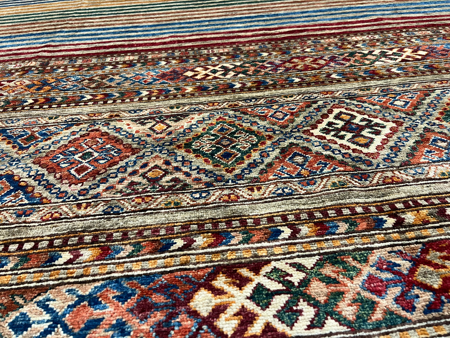 8X10 Khurjin Multicolor Handmade Wool Rug # 14564