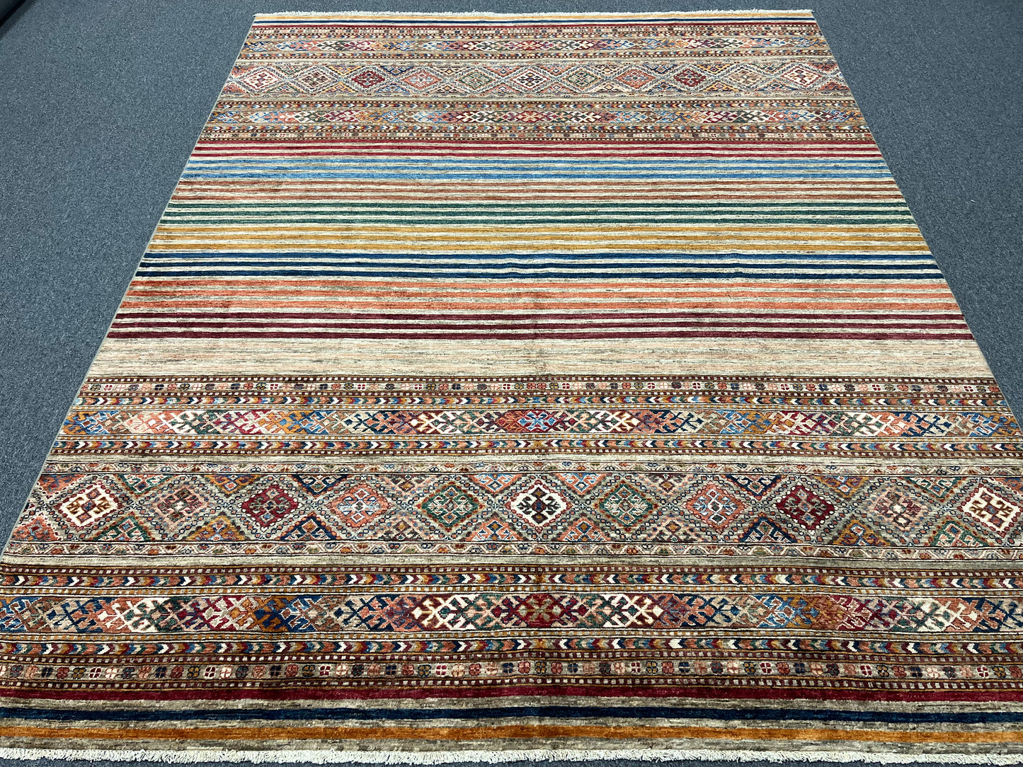 8X10 Khurjin Multicolor Handmade Wool Rug # 14564