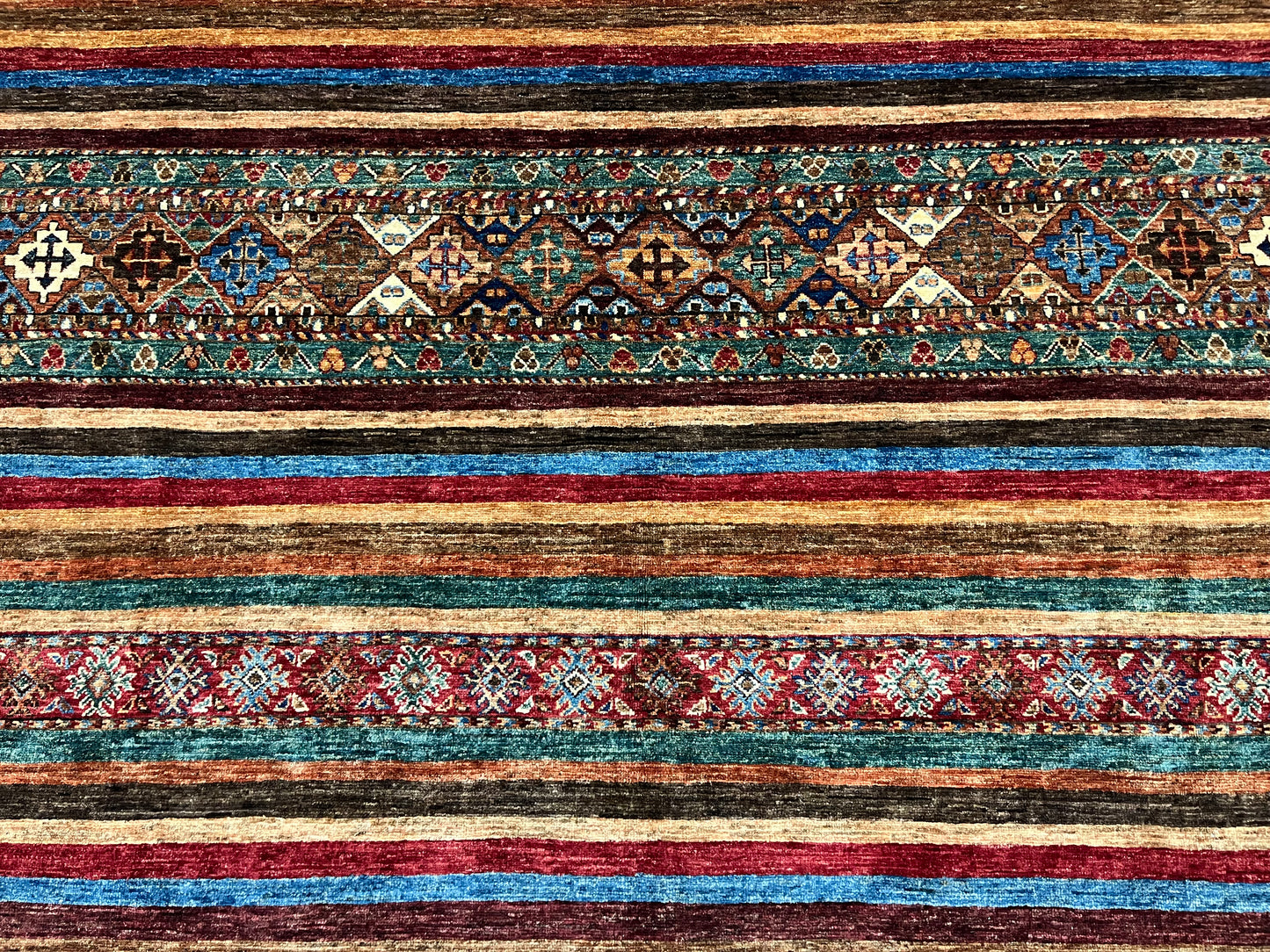8X10 Khurjin Multicolor Handmade Wool Rug # 14561