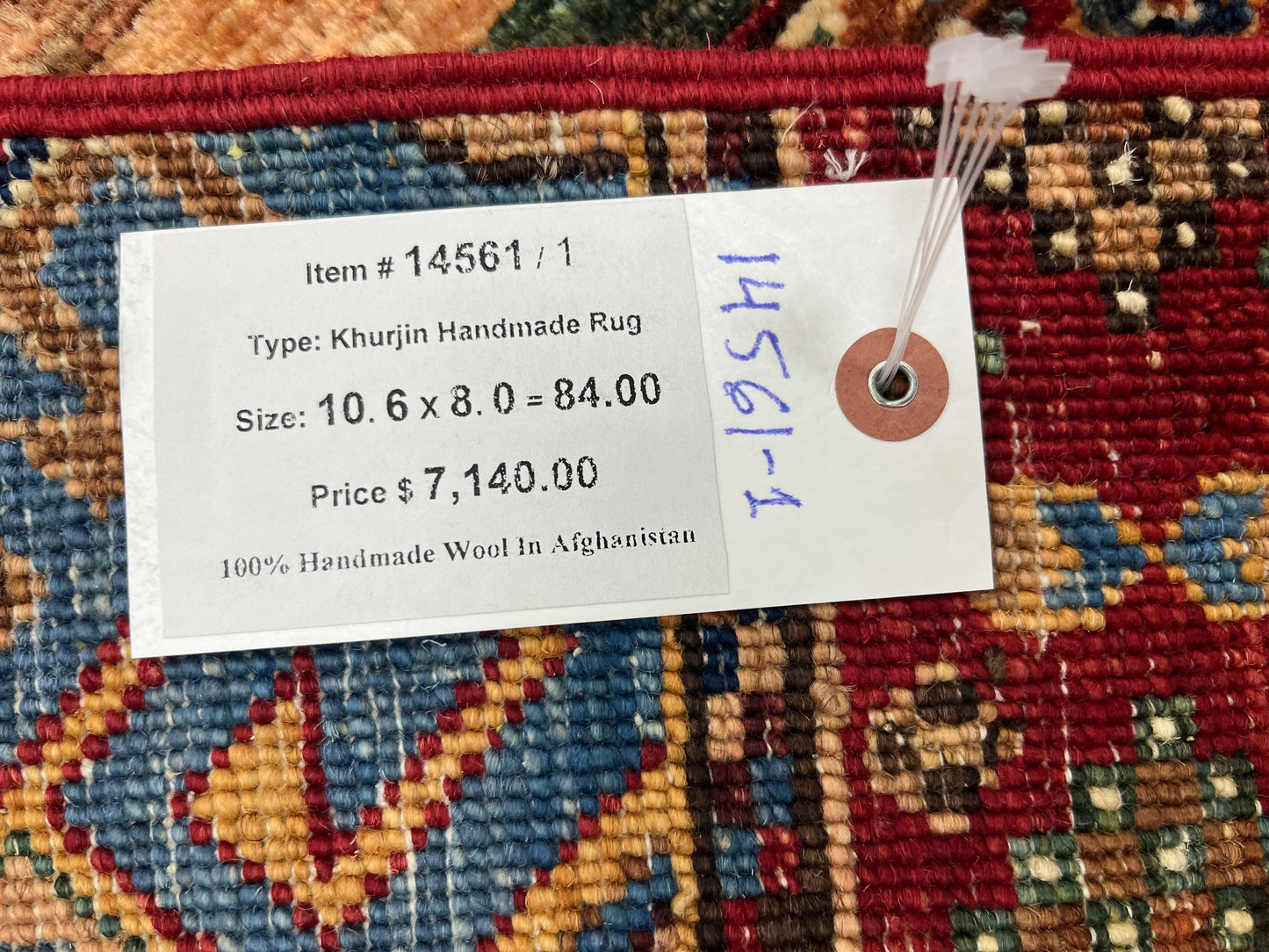 8X10 Khurjin Multicolor Handmade Wool Rug # 14561