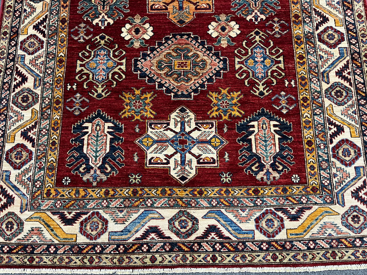 Super Kazak 6X8 Handmade Wool Rug # 14571