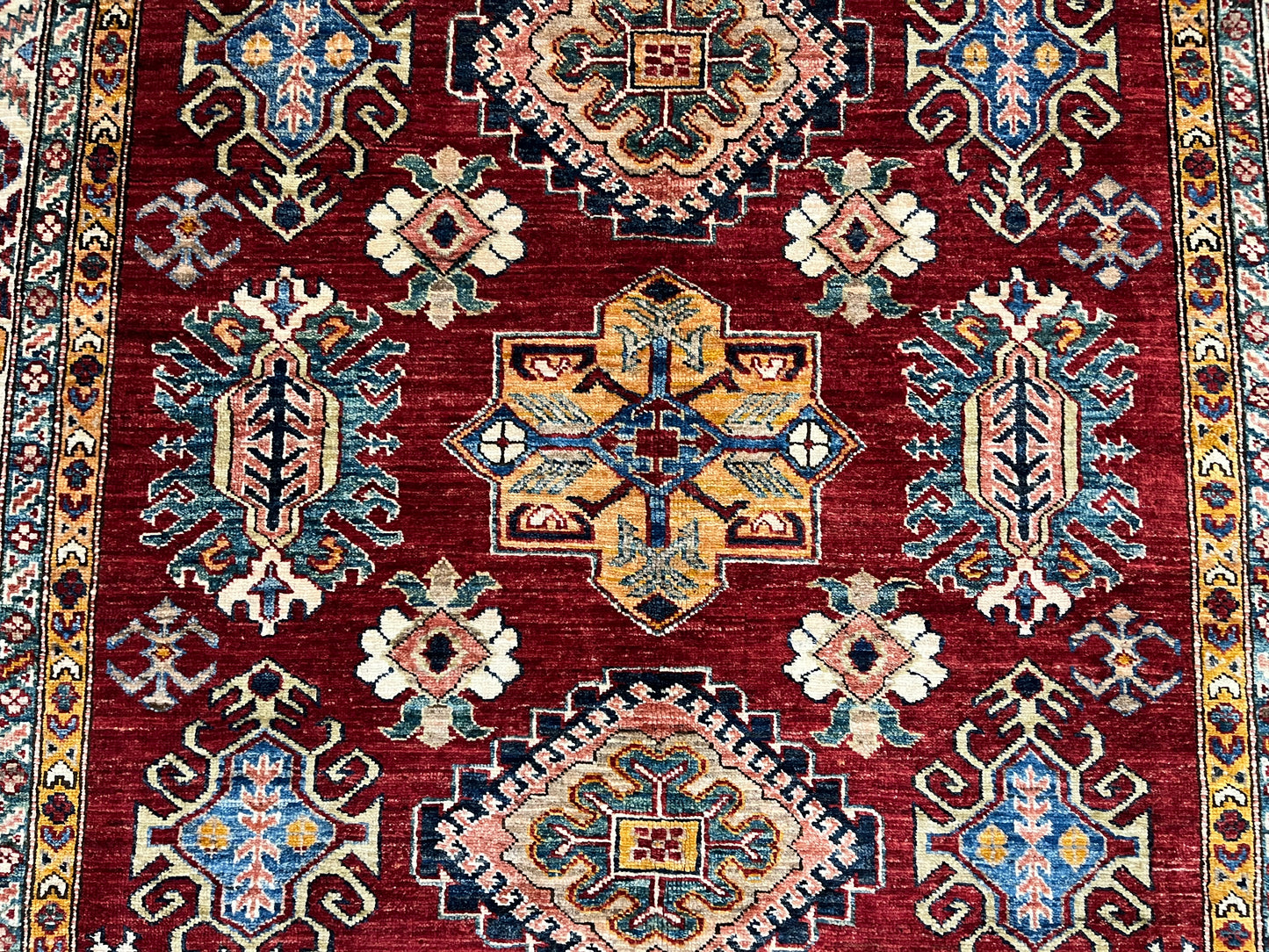 Super Kazak 6X8 Handmade Wool Rug # 14571
