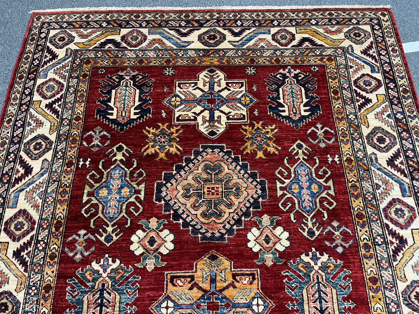 Super Kazak 6X8 Handmade Wool Rug # 14571
