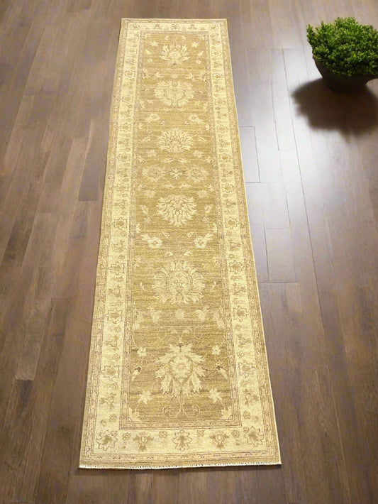 Chobi Ziegler  2' 7"X10' Handmade Wool Runner # 9640