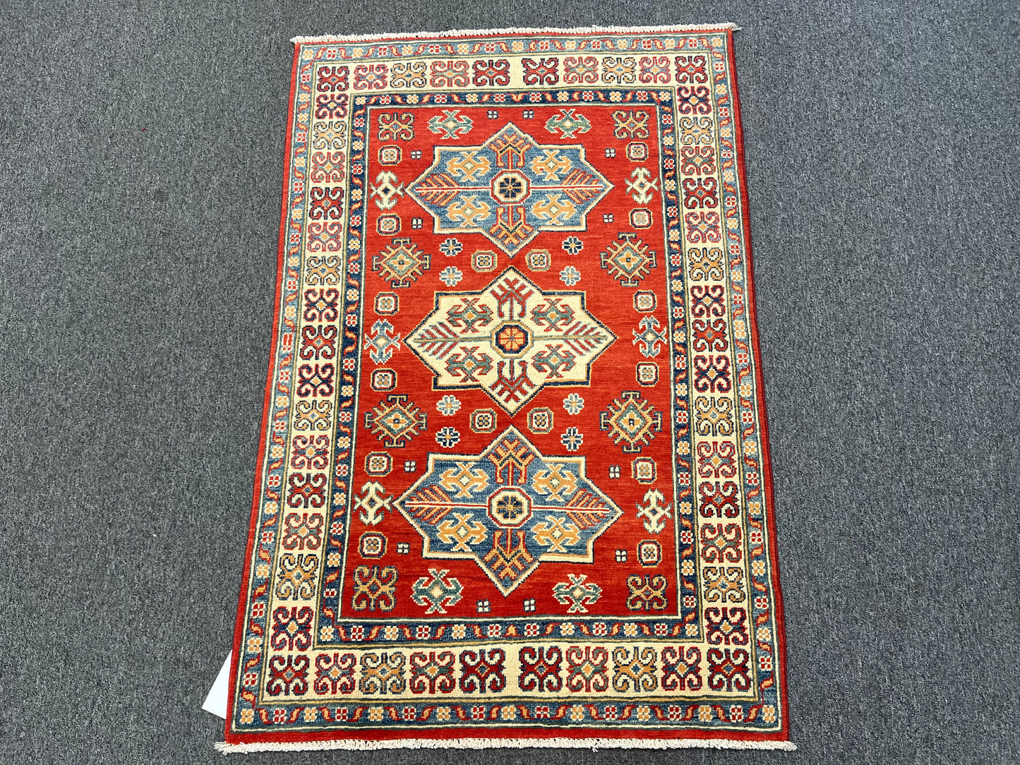 3X5 Kazak Tribal Handmade Wool Rug # 13872