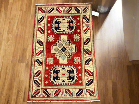 3X4 Kazak Handmade Wool Rug # 13855