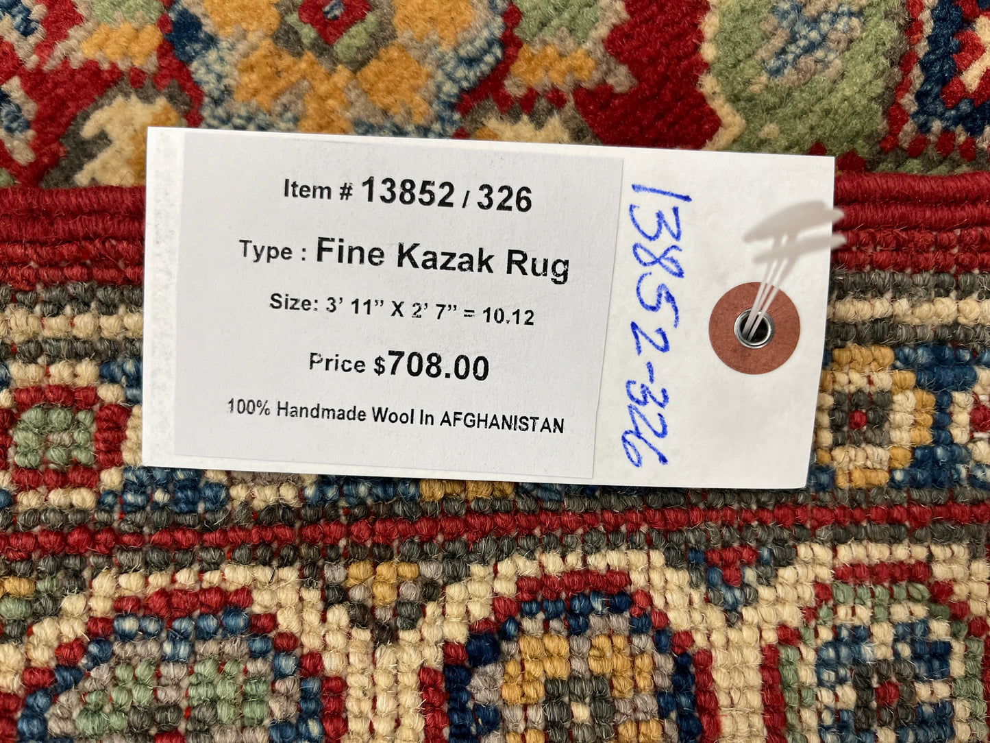 3X4 Kazak Handmade Wool Rug # 13852