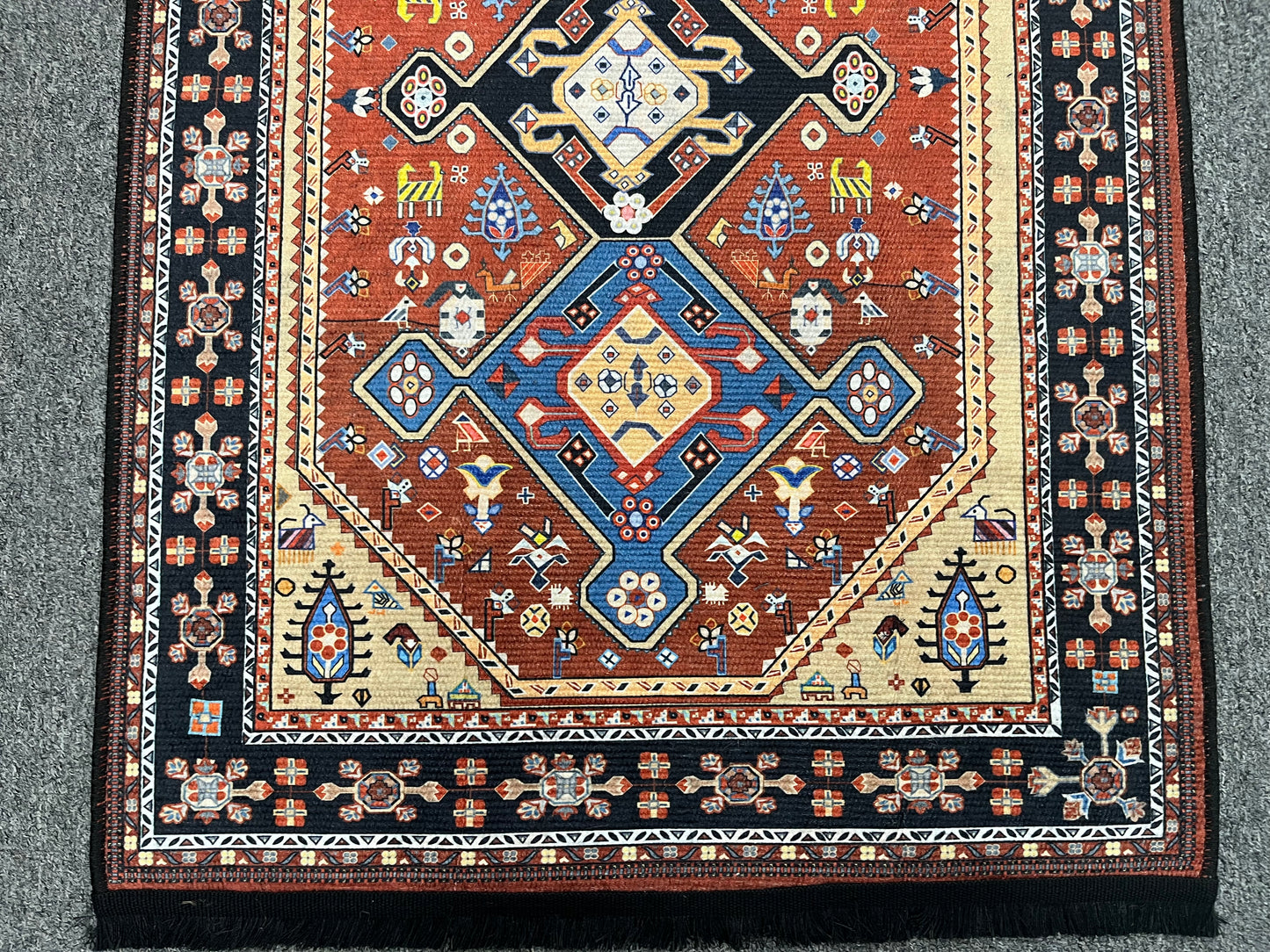 Tribal Geometric Machine Washable Area Rug