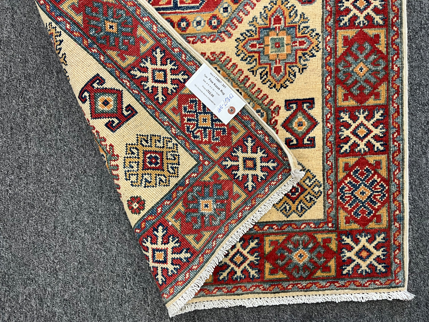 3X4 Kazak Handmade Wool Rug # 13867