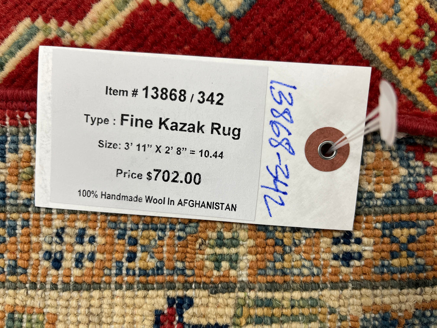 3X4 Kazak Handmade Wool Rug # 13868