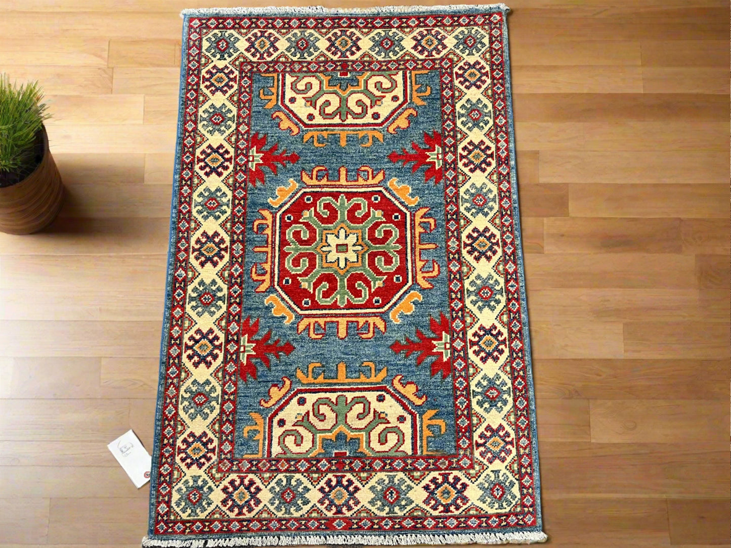 3' X 4' Kazak Handmade Wool Rug # 13869