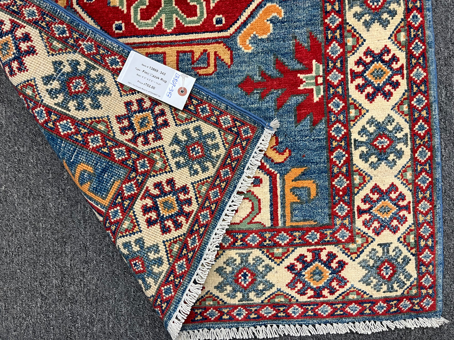 3' X 4' Kazak Handmade Wool Rug # 13869