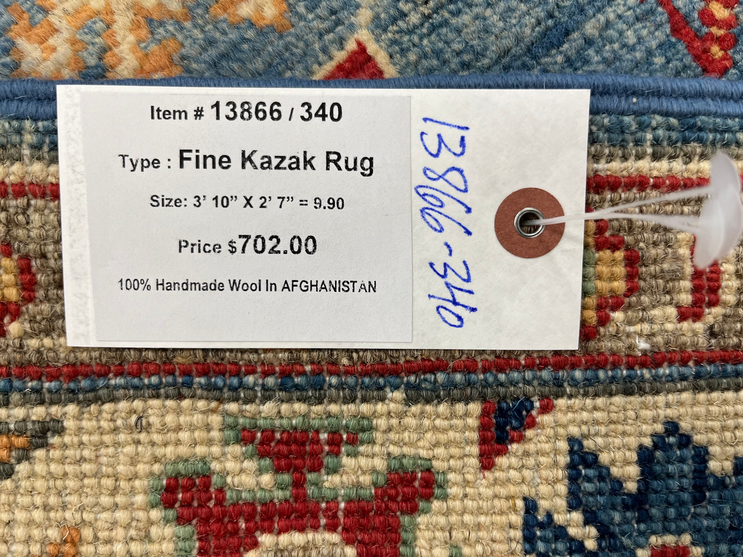 3X4 Kazak Handmade Wool Rug # 13866
