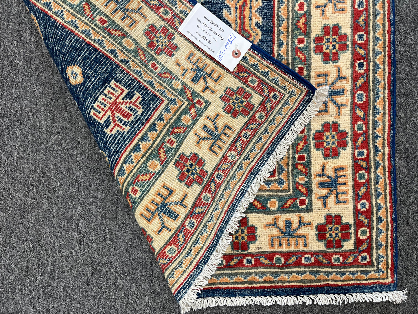 3' X 4' Kazak Handmade Wool Rug # 13860