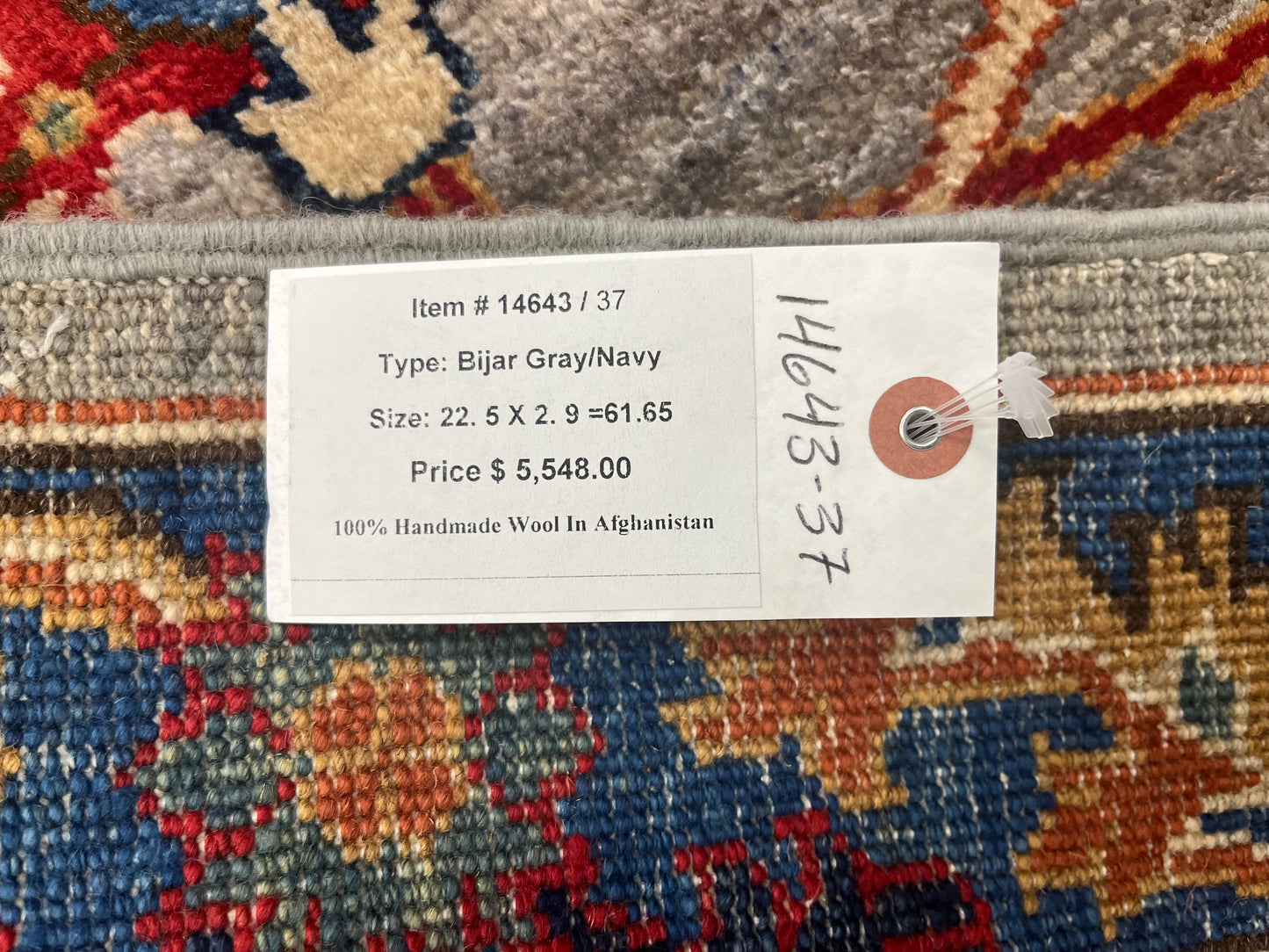 2' 9"X 23' Afghan Bijer Handmade Wool Runner Rug # 14643