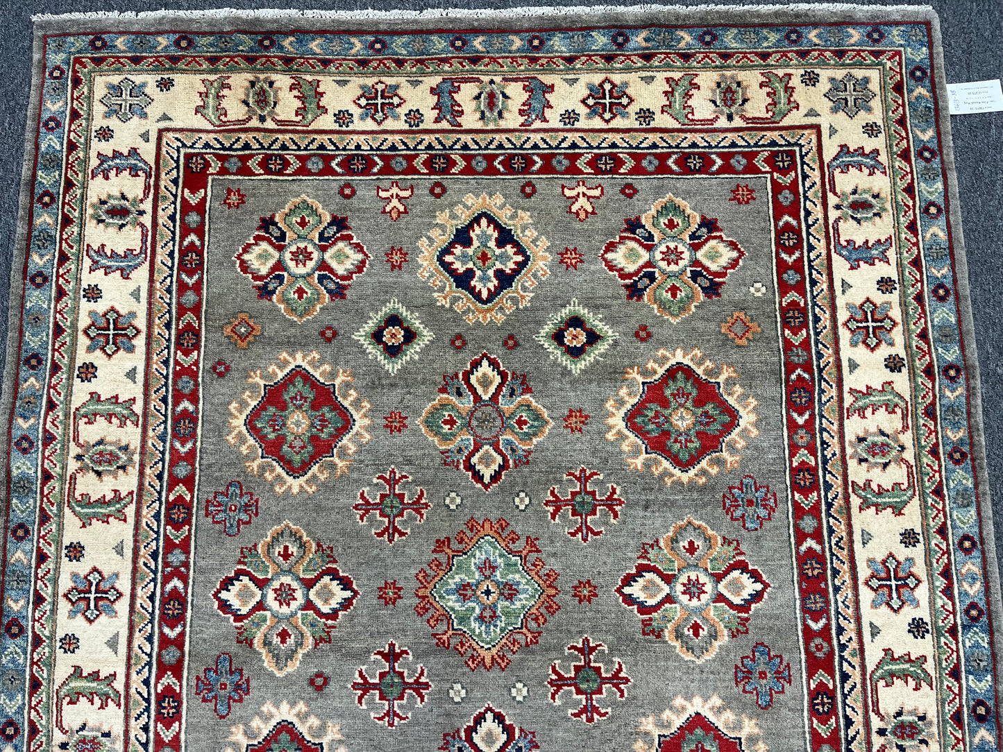 Kazak Gray 5X7 Tribal Handmade Wool Rug # 13613