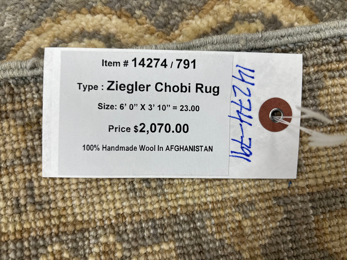 4X6 Ziegler Chobi Handmade Wool Rug # 14274