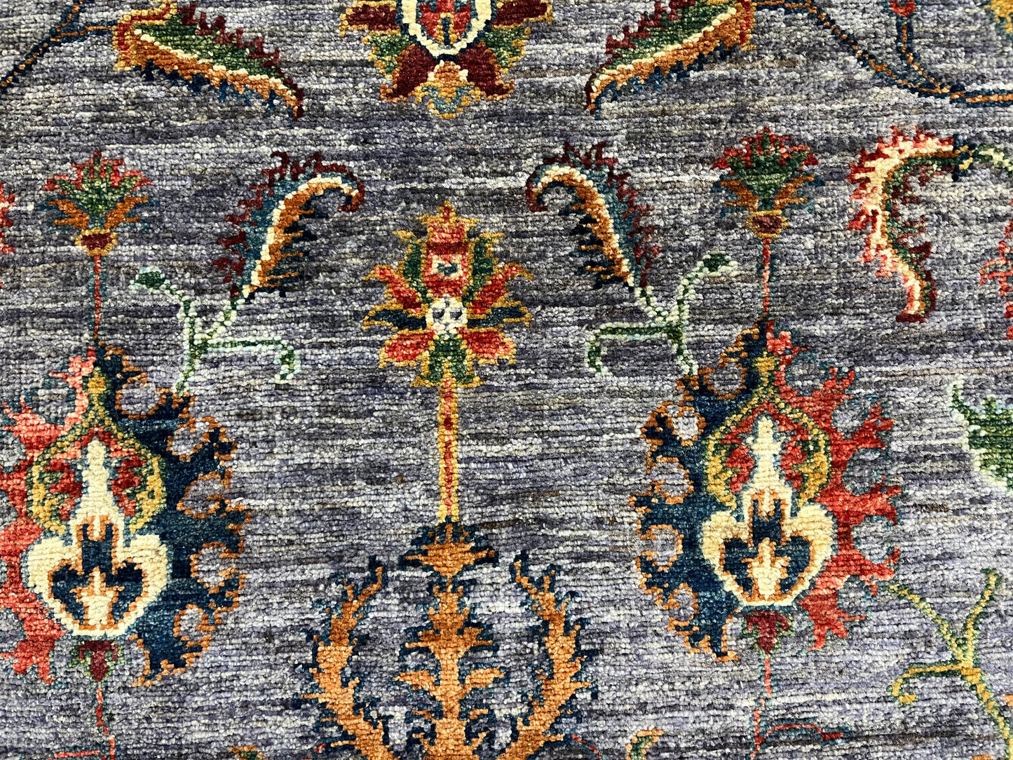 4' X 24' Mahal Lavender color Handmade Wool Rug # 14345