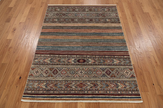 8X10 Khurjin Multicolor Handmade Wool Rug # 14566