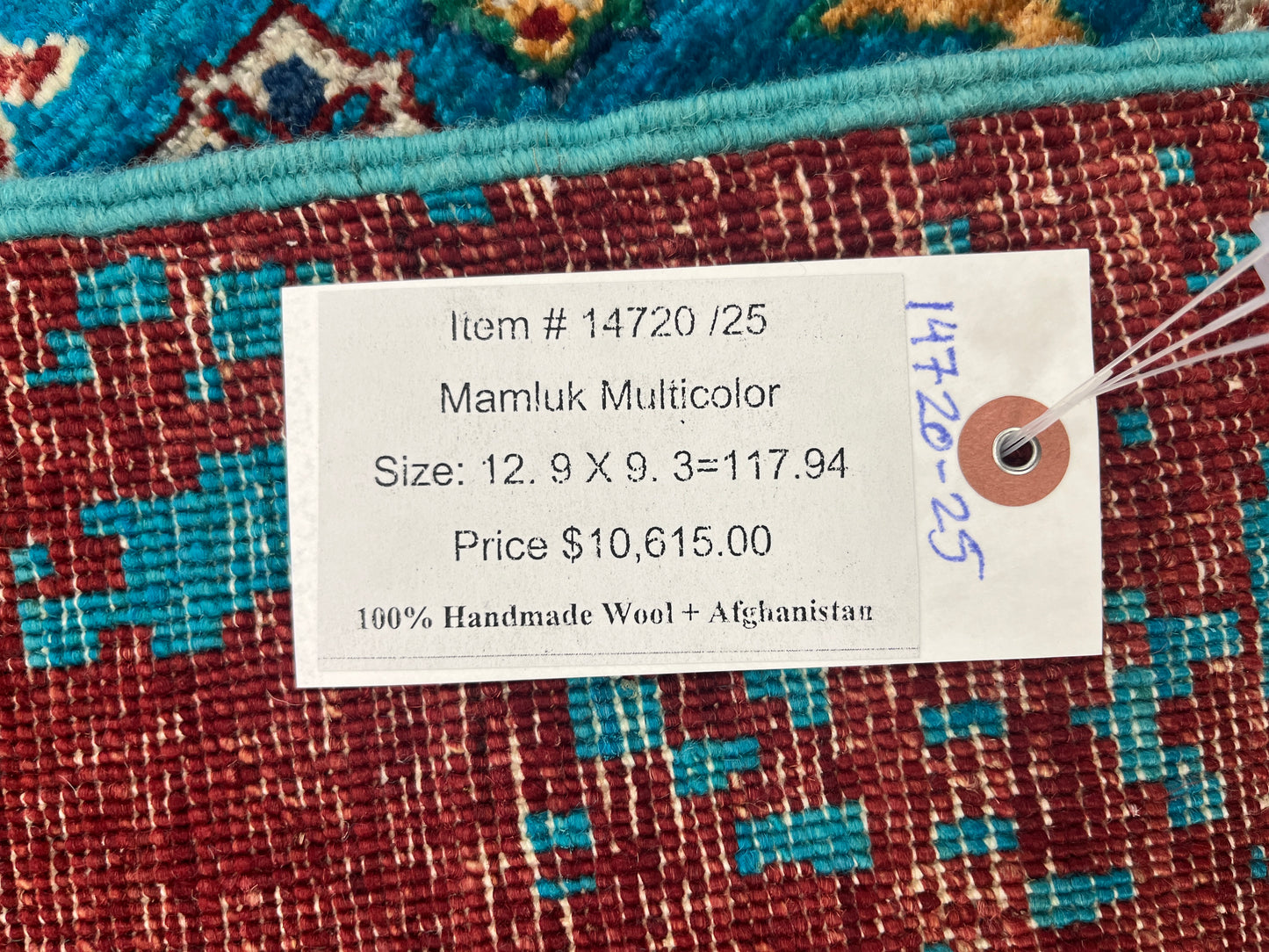9X12 Mamluk Multicolor Abstract Handmade Wool Rug # 14720