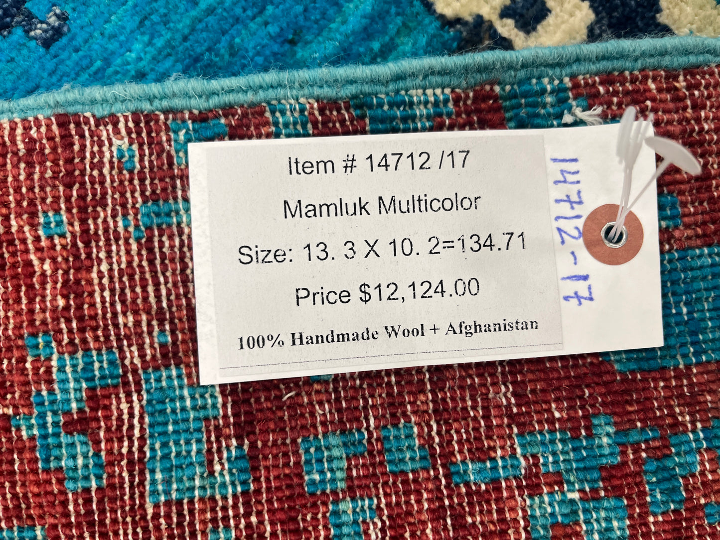 10X13 Mamluk Multicolor Handmade Wool Rug # 14712