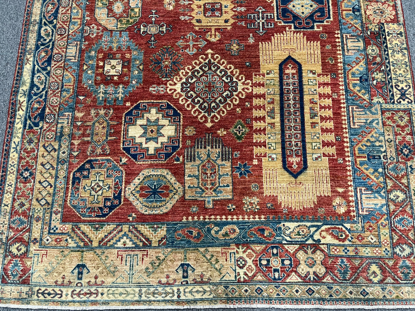 Super Kazak 7X10 Handmade Wool Rug # 14282