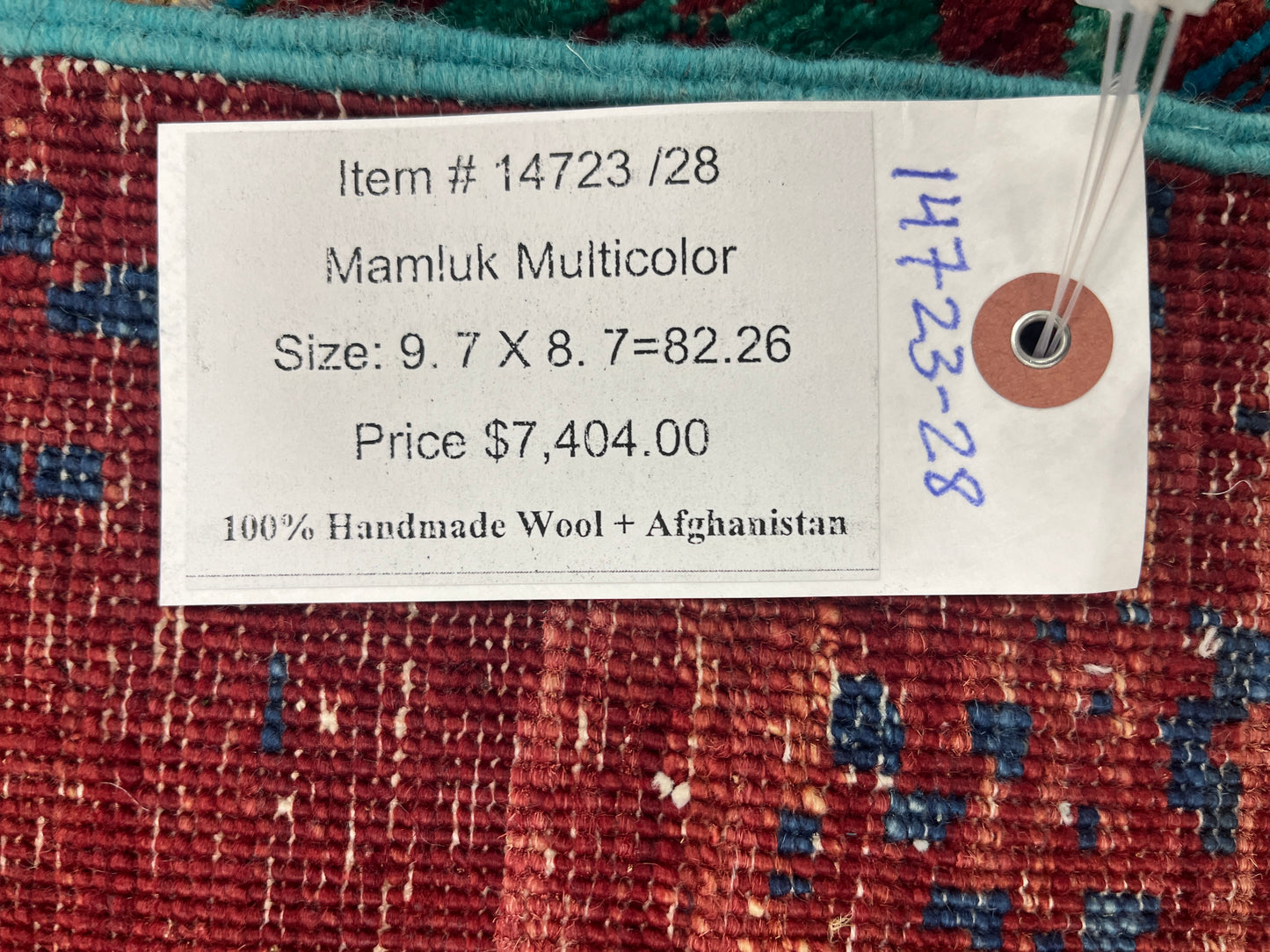 8X10 Mamluk Multicolor Abstract Handmade Wool Rug # 14723