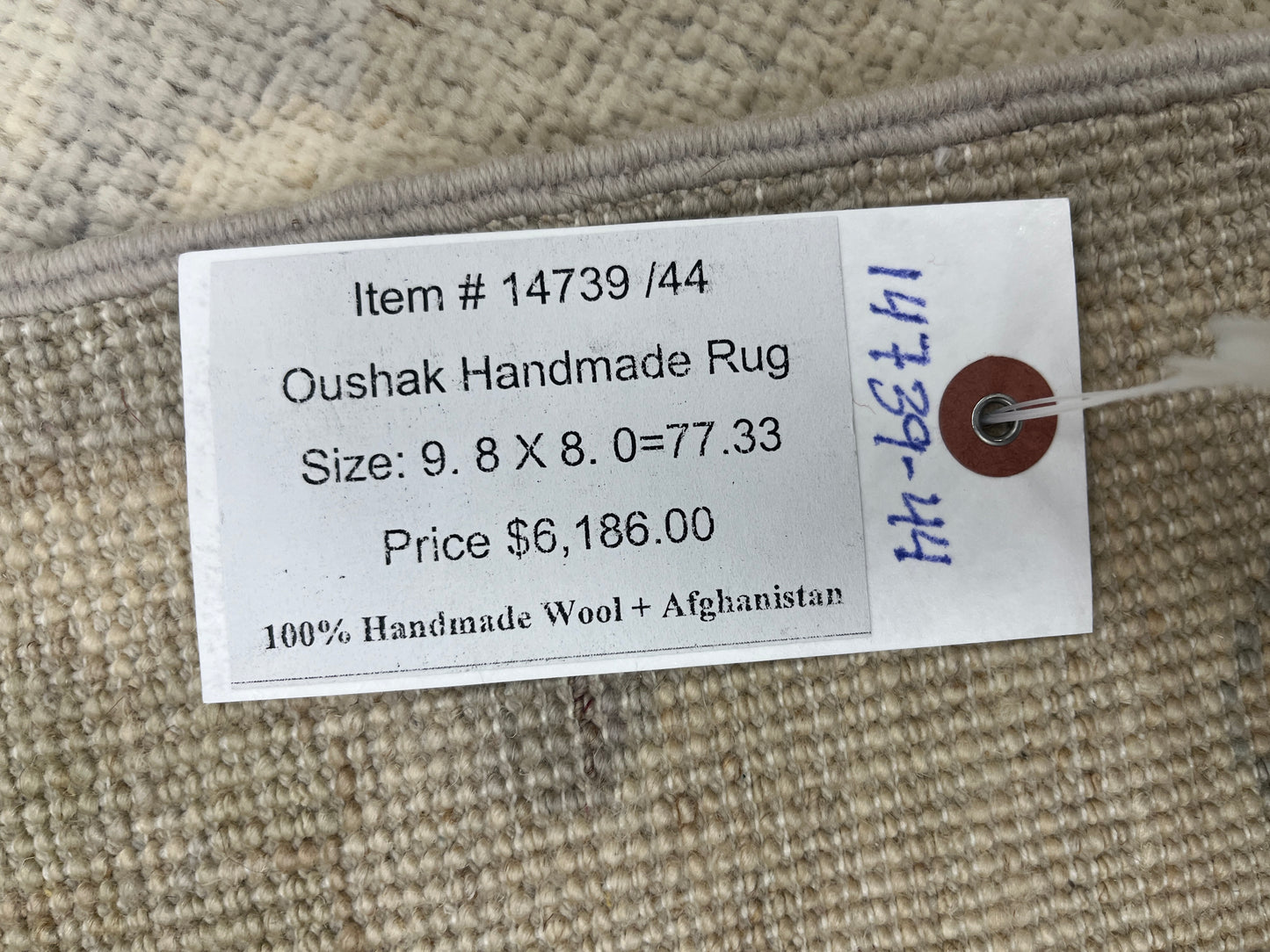 8X10 Oushak Handmade Wool Rug # 14739