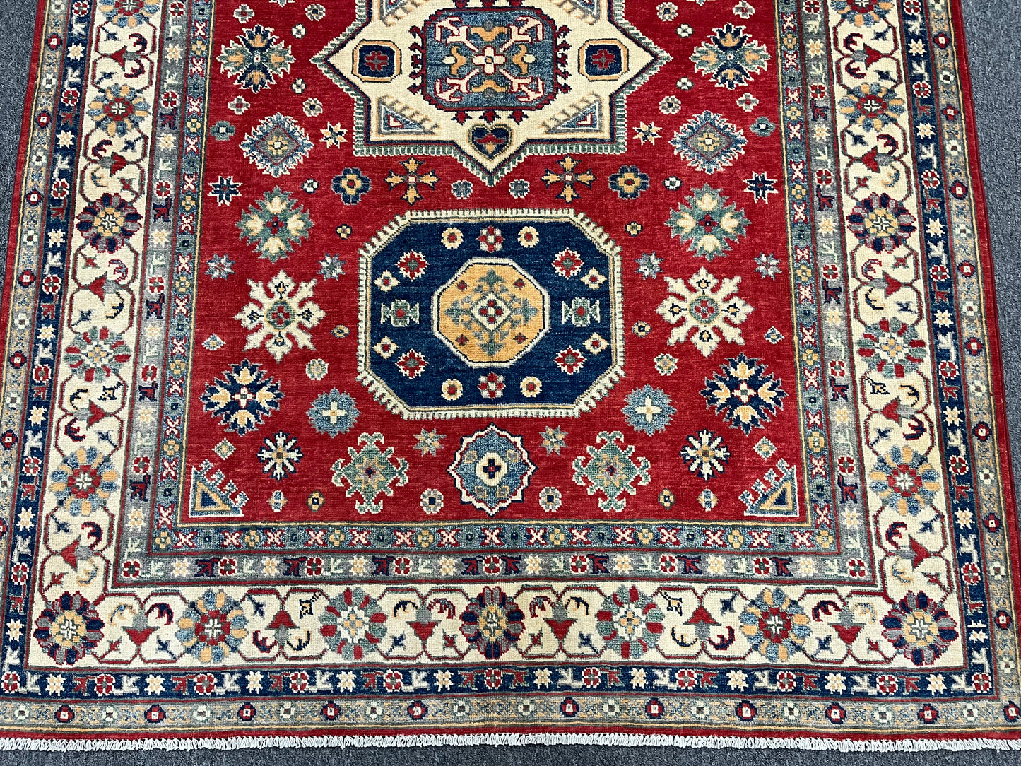 Kazak Red 6X8 Handmade Wool Rug # 13902