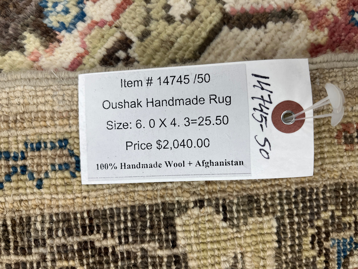 4X6 Oushak Handmade Wool Rug # 14745