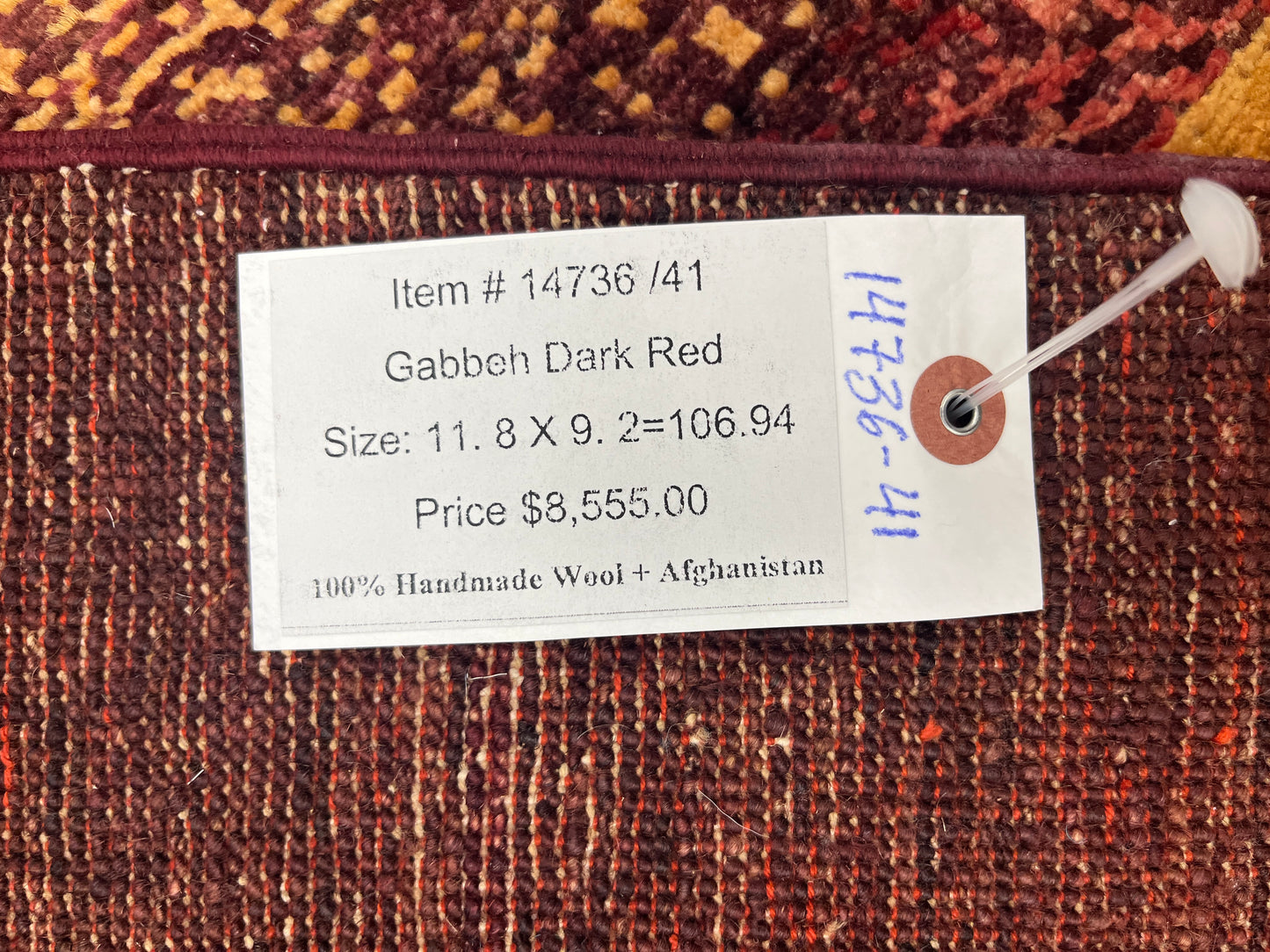 9X12 Tribal Gabbeh Handmade Wool Tribal Rug # 14736