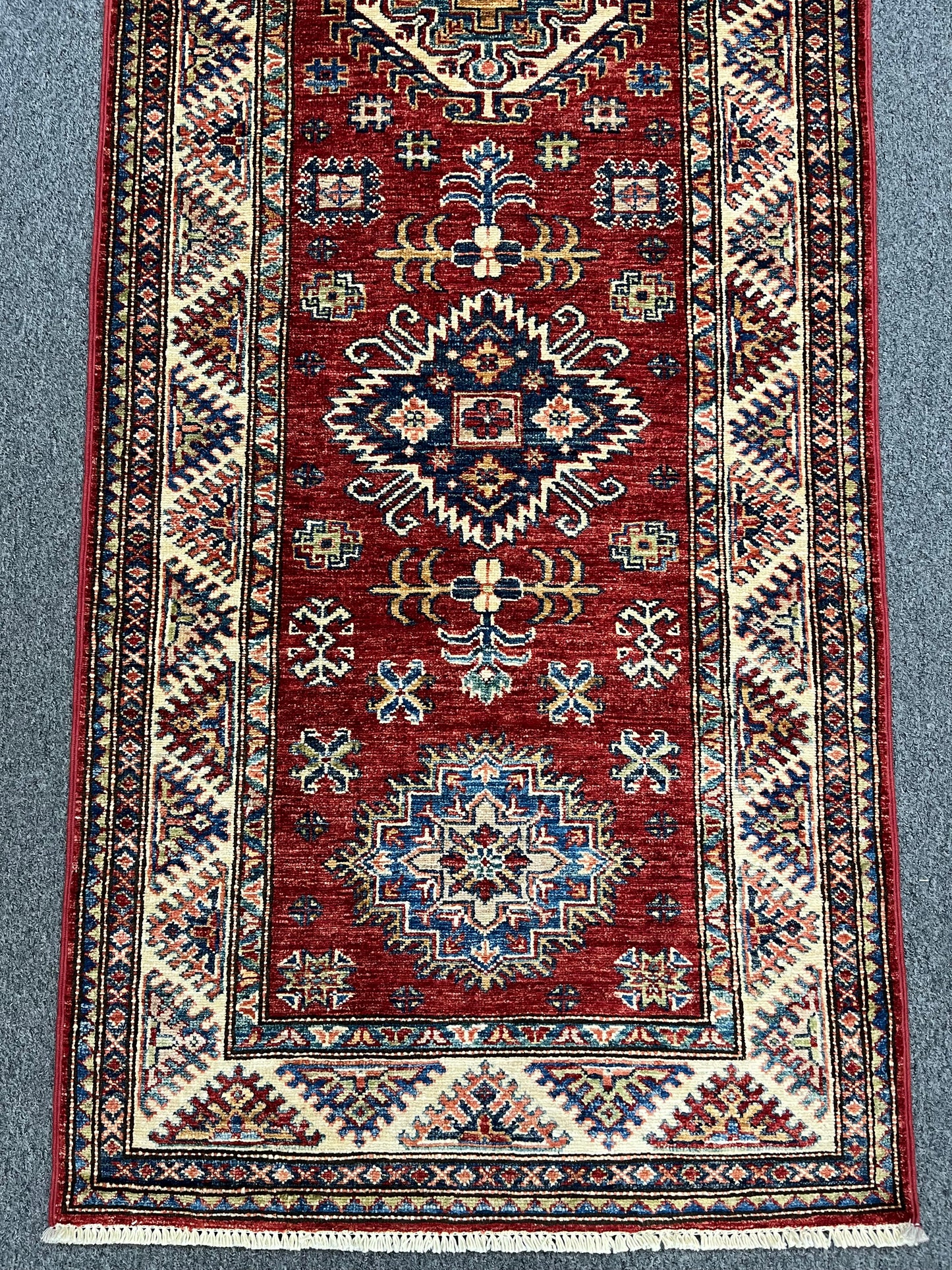 Super Kazak Runner 2' 9"X9' Handmade Wool Rug # 14269