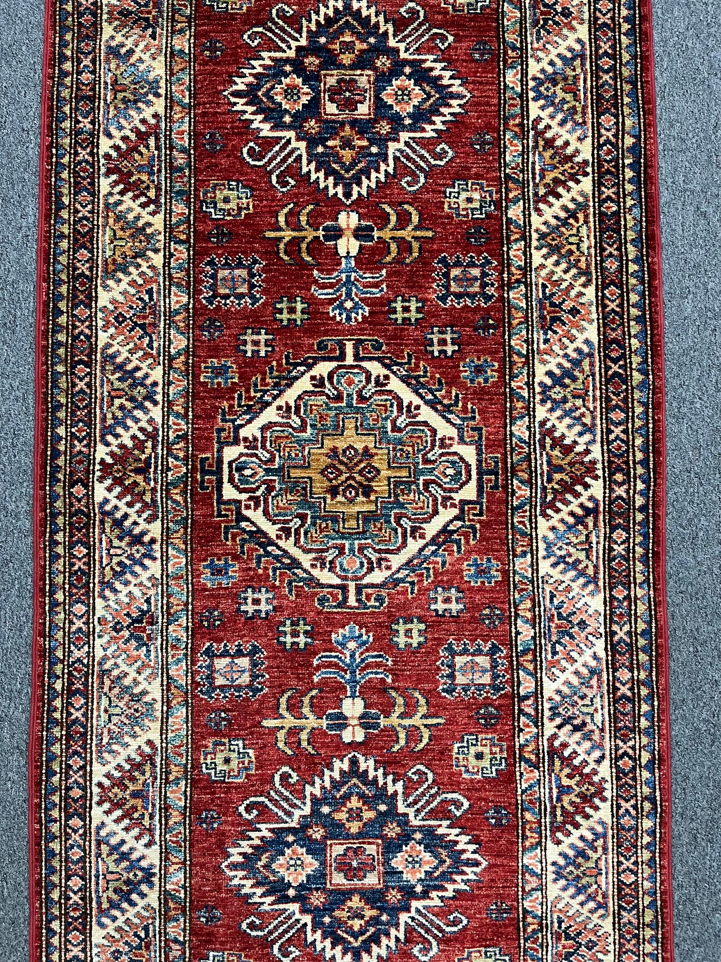 Super Kazak Runner 2' 9"X9' Handmade Wool Rug # 14269