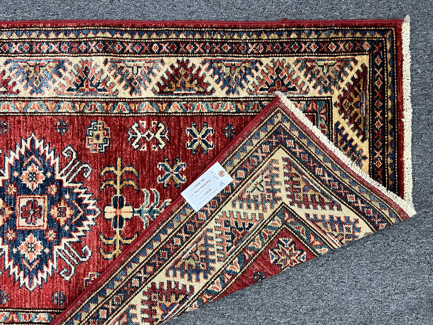 Super Kazak Runner 2' 9"X9' Handmade Wool Rug # 14269