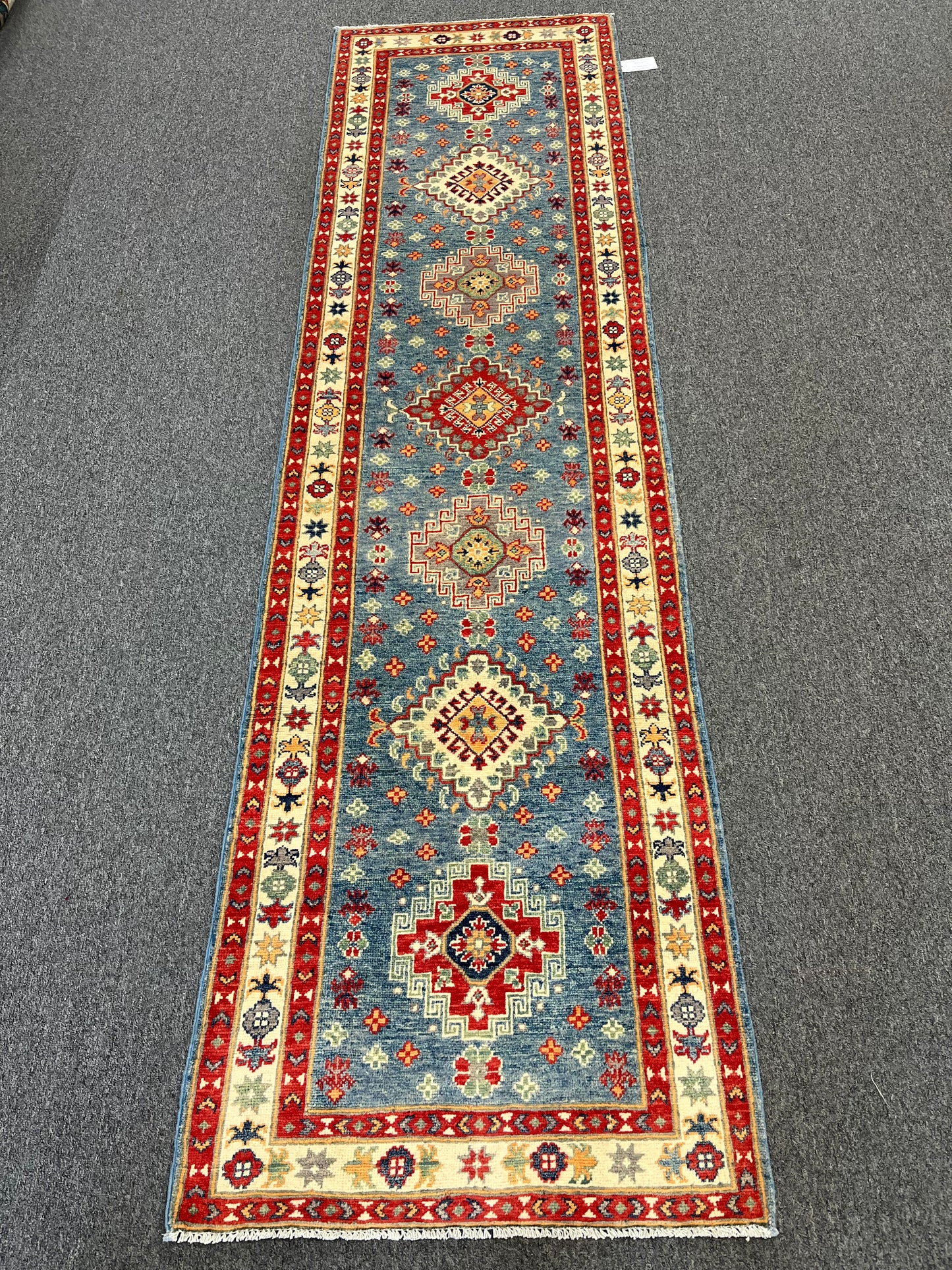 Kazak Tribal 2' 7"X10' Handmade Wool Runner # 13679