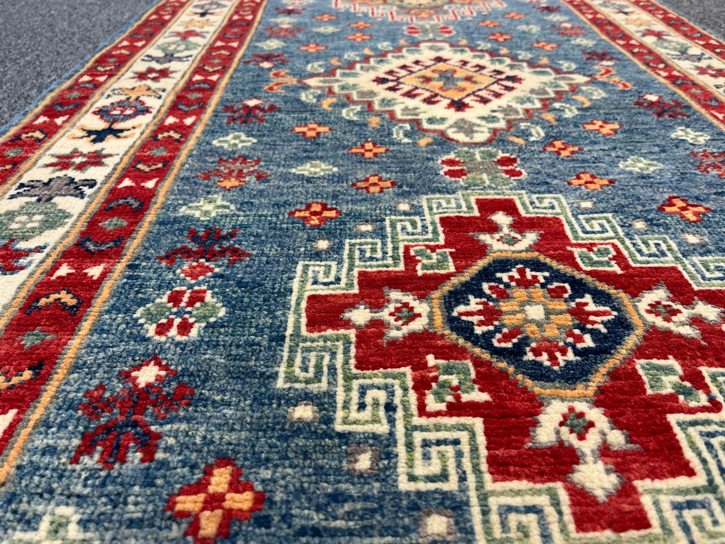 Kazak Tribal 2' 7"X10' Handmade Wool Runner # 13679