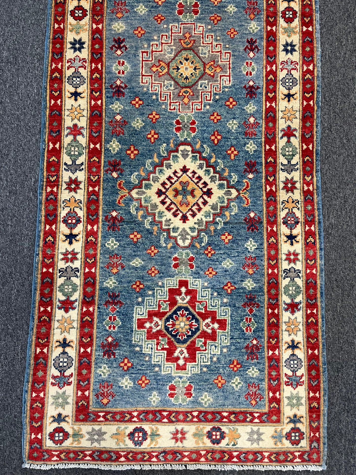 Kazak Tribal 2' 7"X10' Handmade Wool Runner # 13679