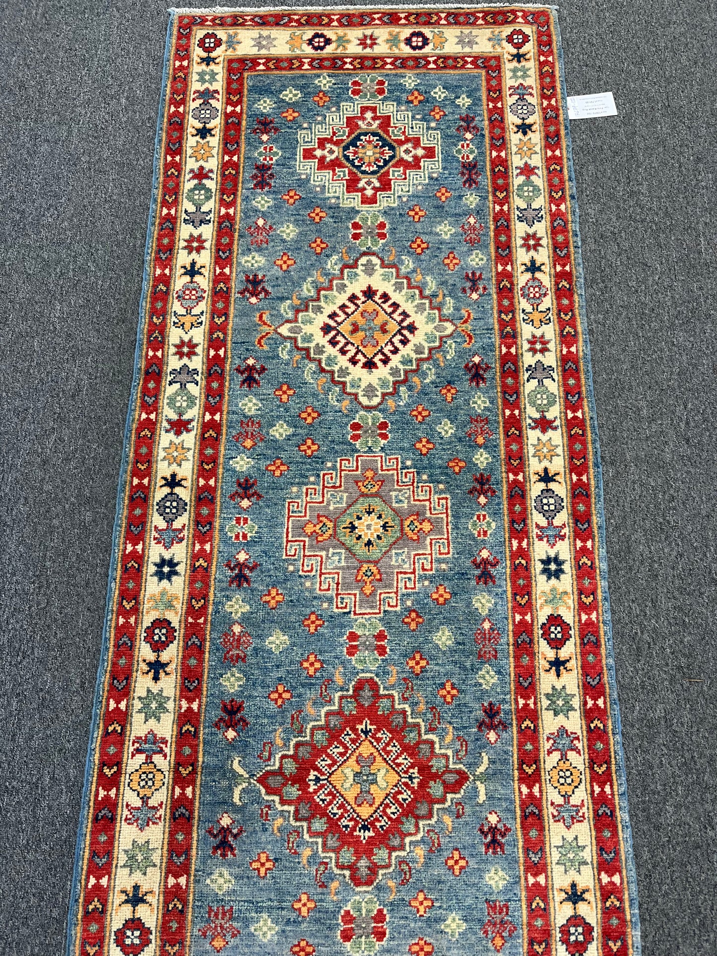 Kazak Tribal 2' 7"X10' Handmade Wool Runner # 13679