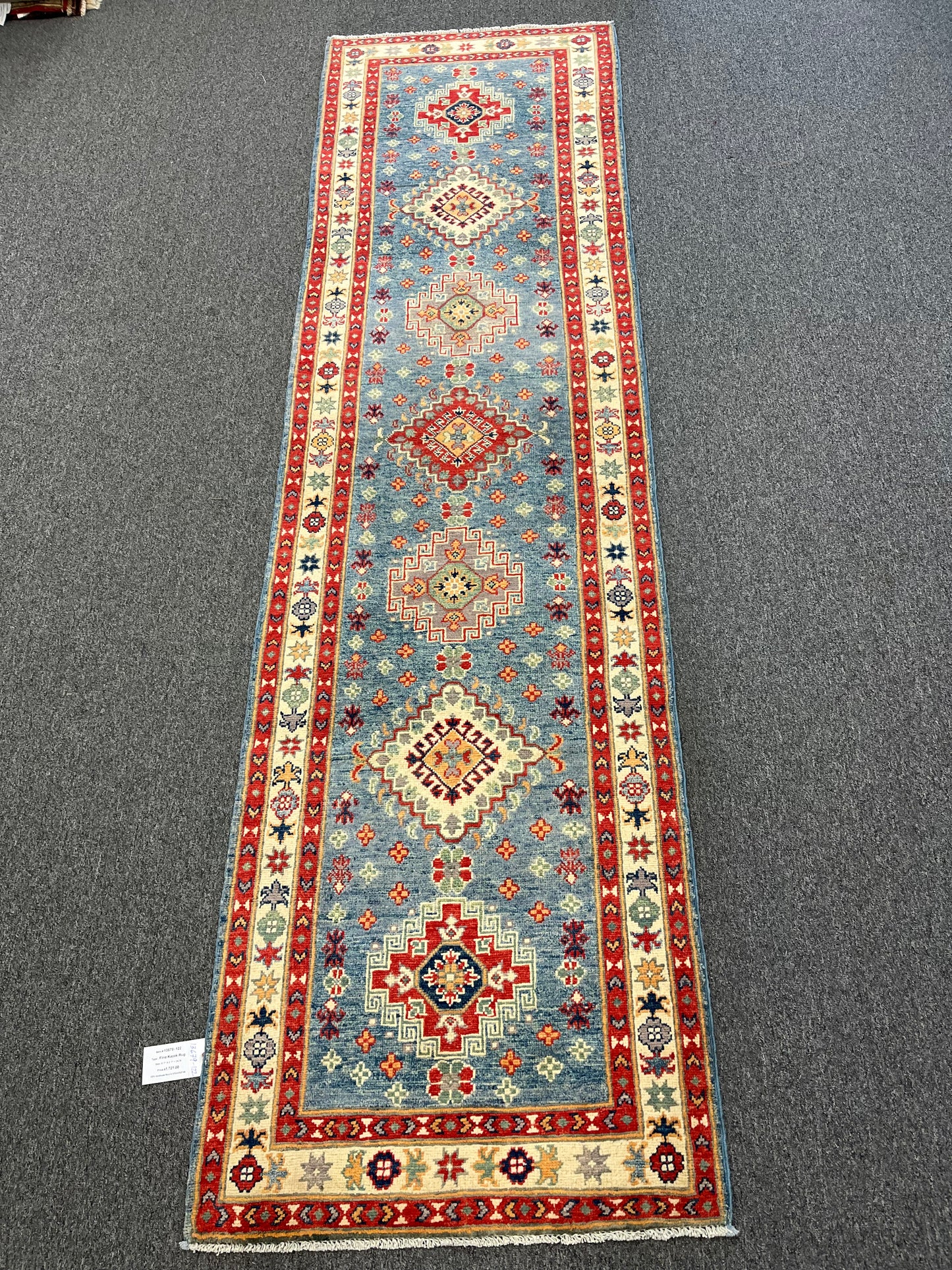 Kazak Tribal 2' 7"X10' Handmade Wool Runner # 13679