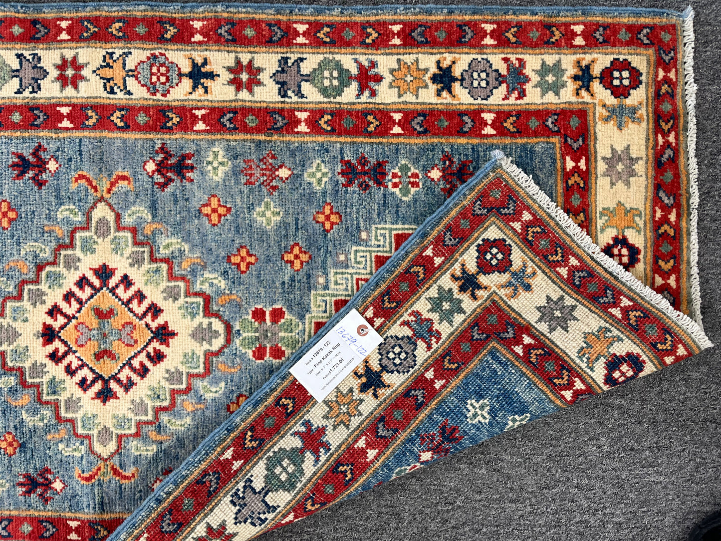 Kazak Tribal 2' 7"X10' Handmade Wool Runner # 13679