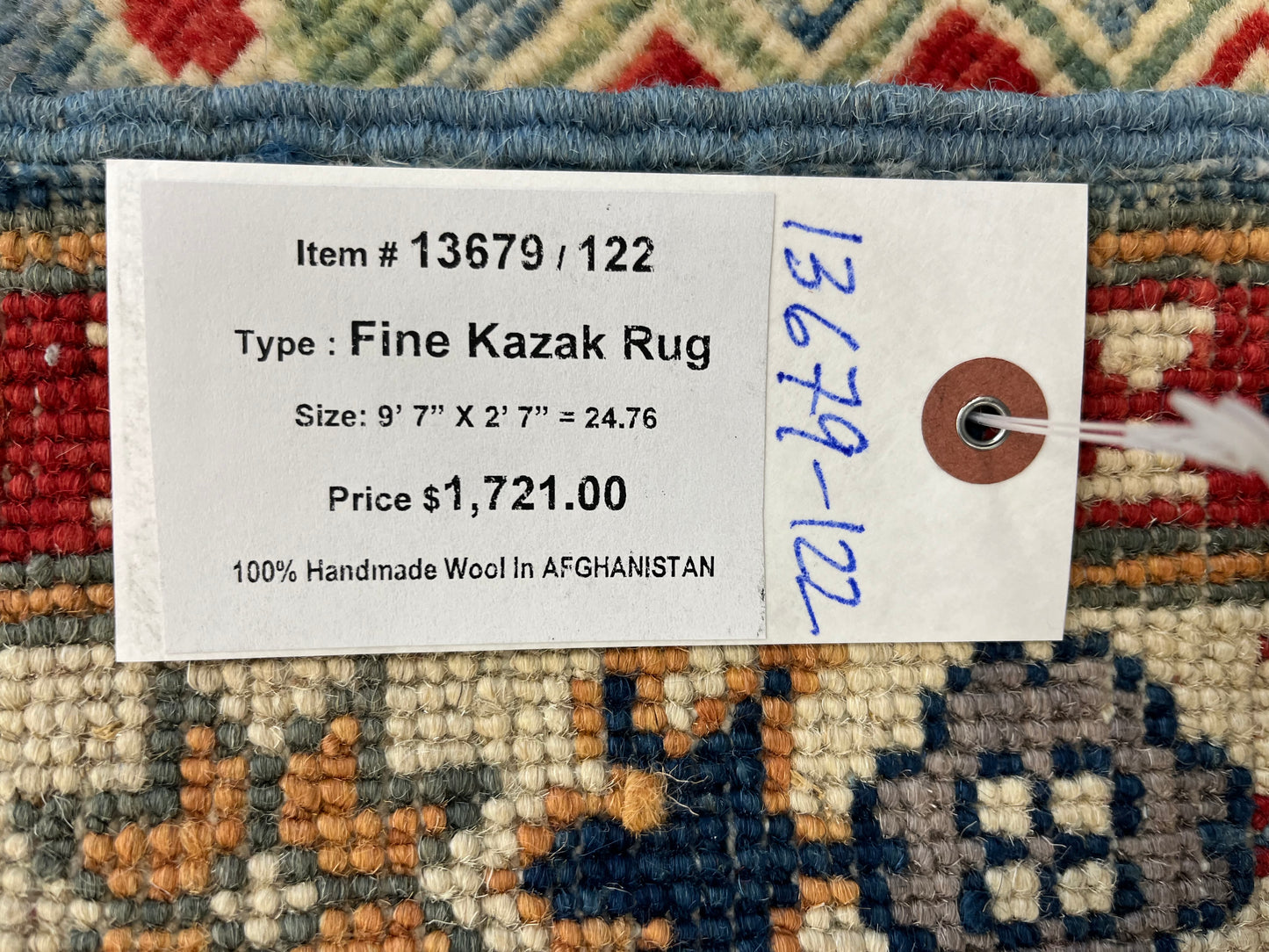 Kazak Tribal 2' 7"X10' Handmade Wool Runner # 13679