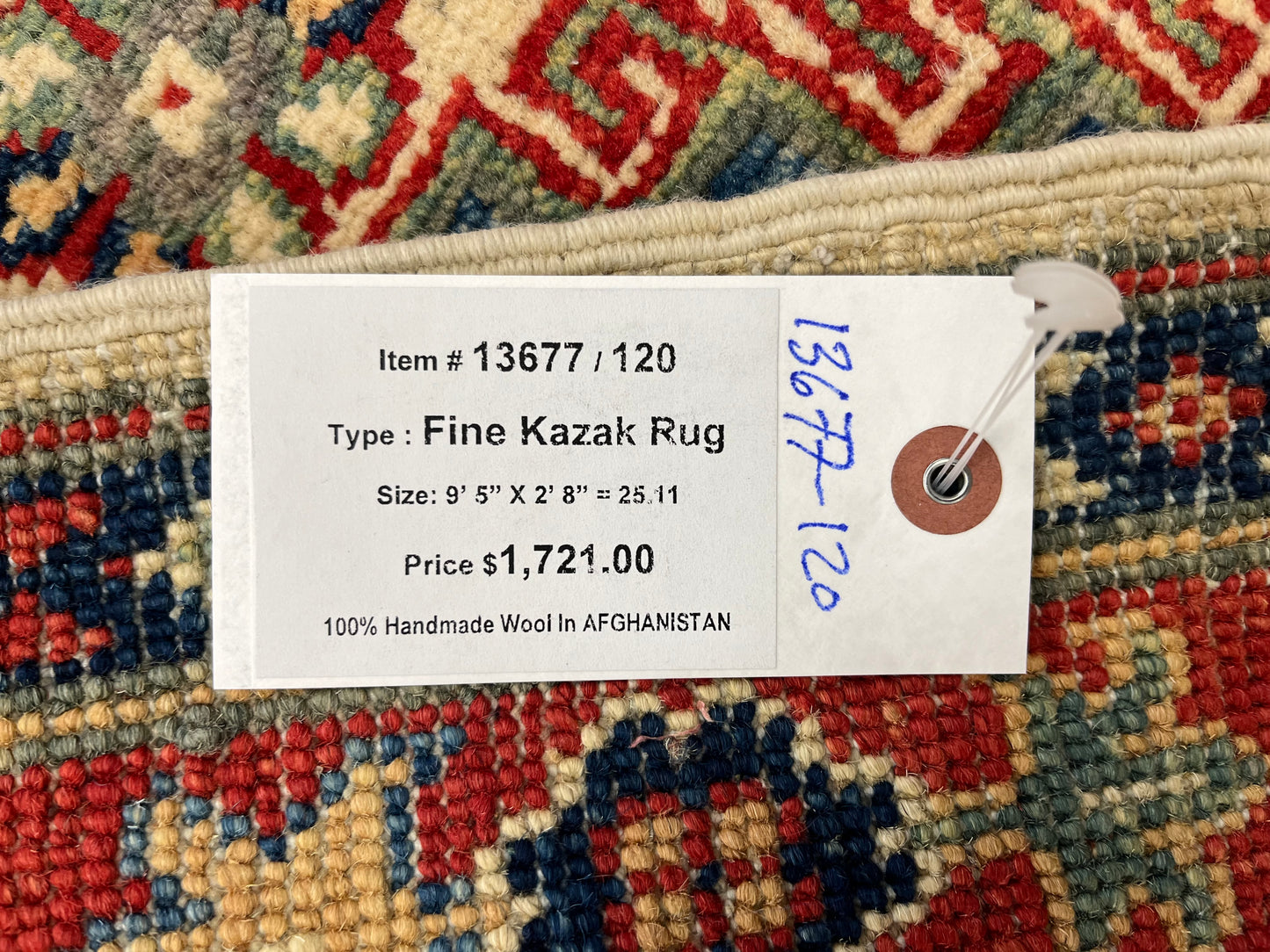 Kazak Tribal 2' 8"X10' Handmade Wool Runner # 13677