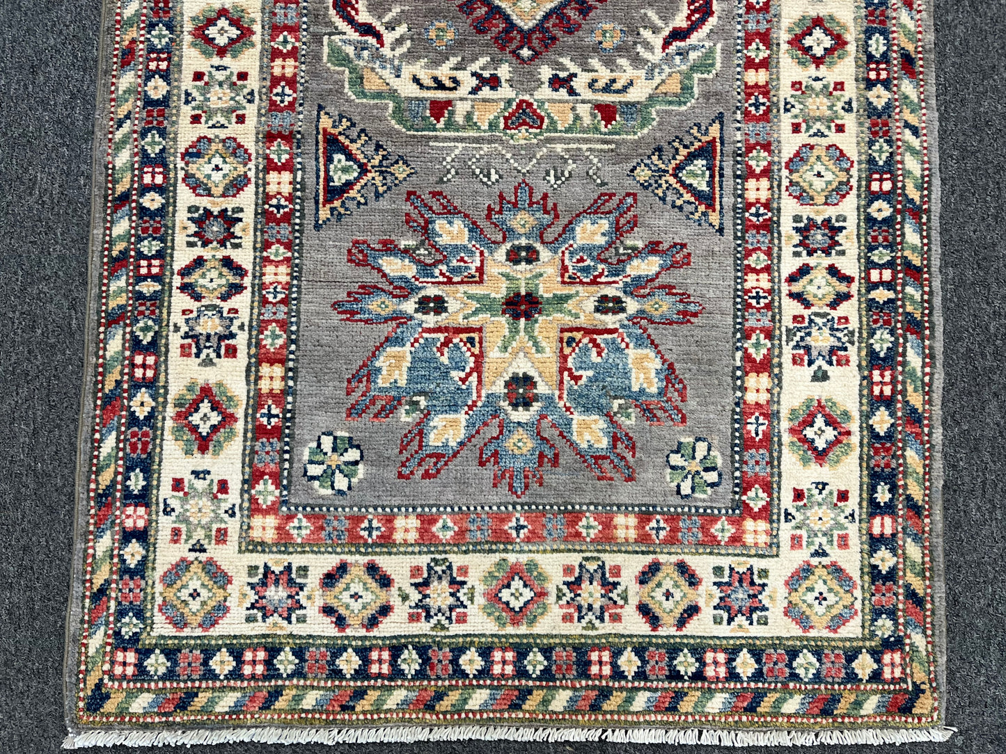 Kazak Tribal 2' 9"X8' Handmade Wool Runner Rug # 13729