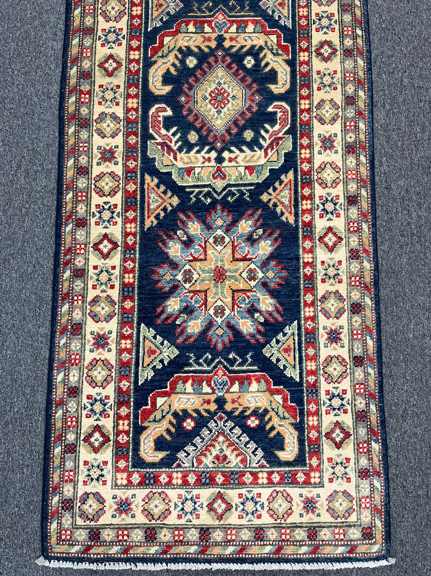 Kazak Tribal 2' 7"X10' Handmade Wool Runner Rug # 13676