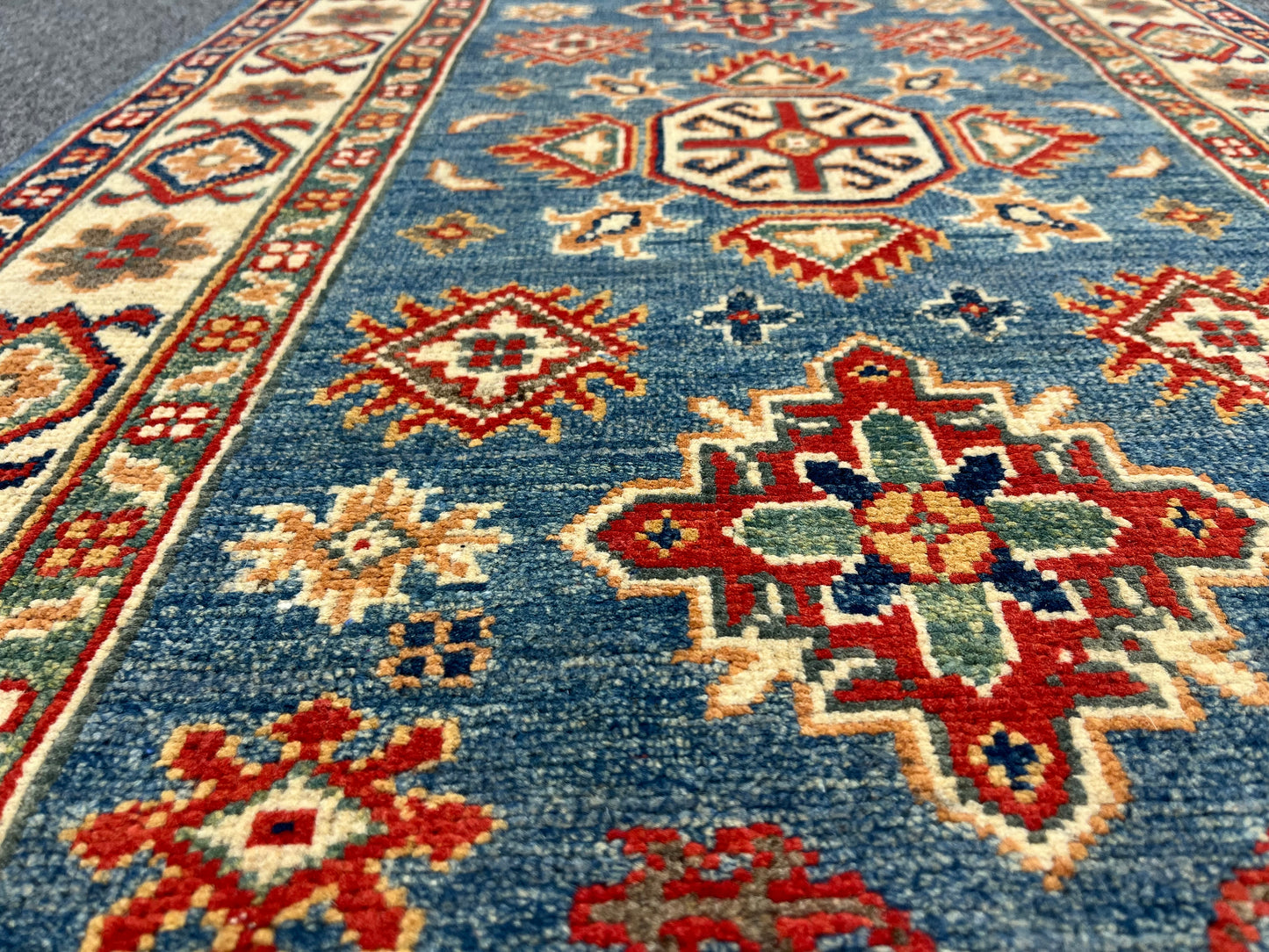 Kazak Tribal 2' 7"X10' Handmade Wool Runner Rug # 13675