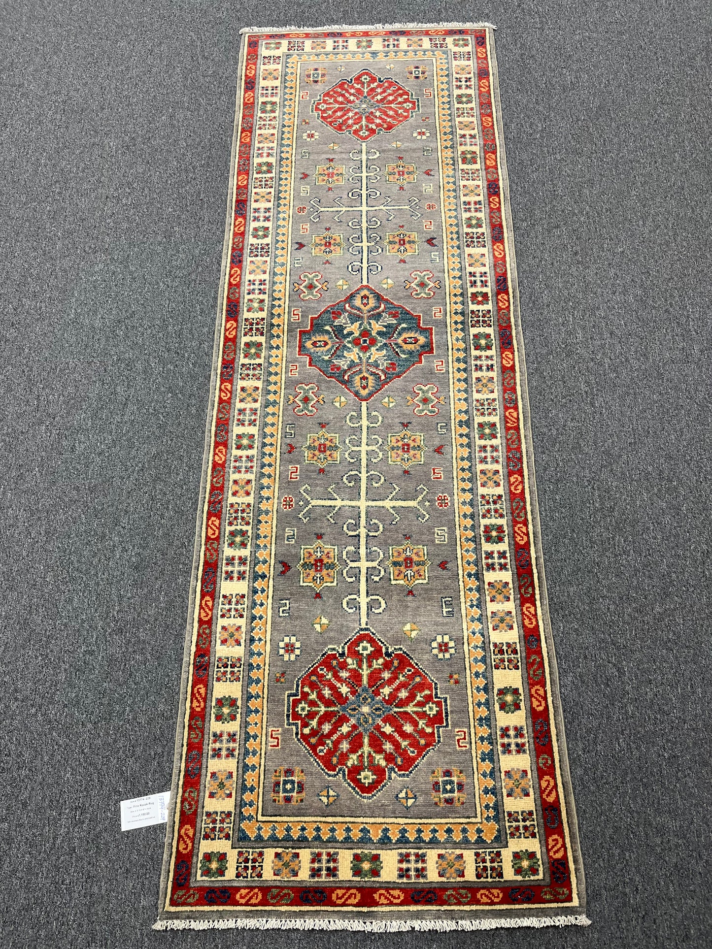 Kazak Tribal 2' 6"X7' Handmade Wool Runner Rug # 13774