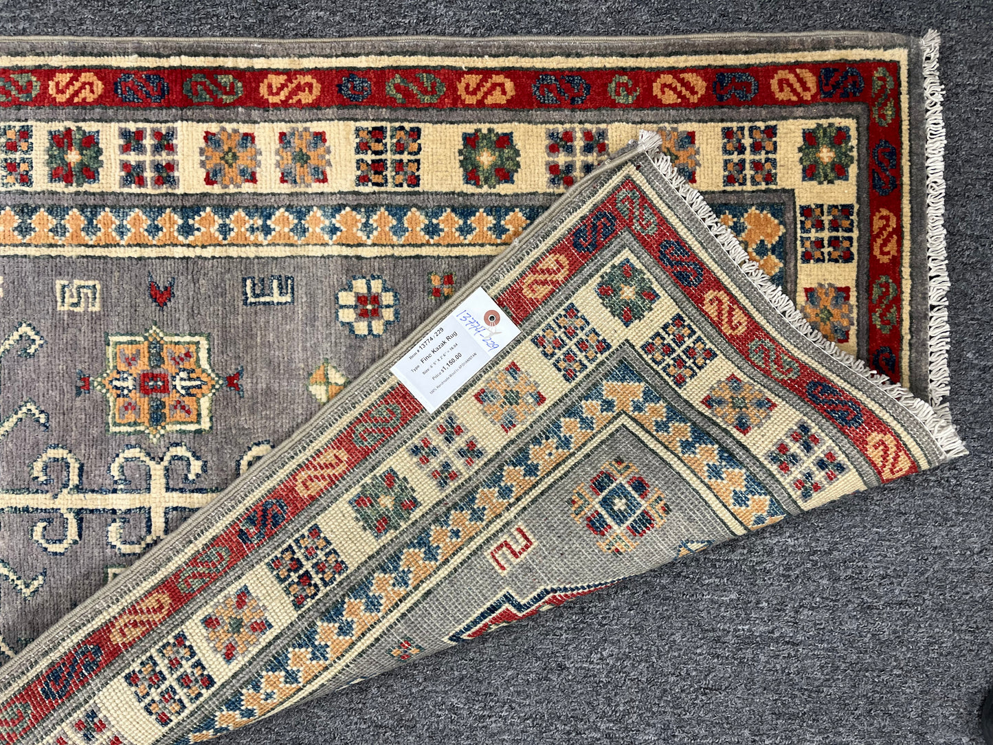 Kazak Tribal 2' 6"X7' Handmade Wool Runner Rug # 13774
