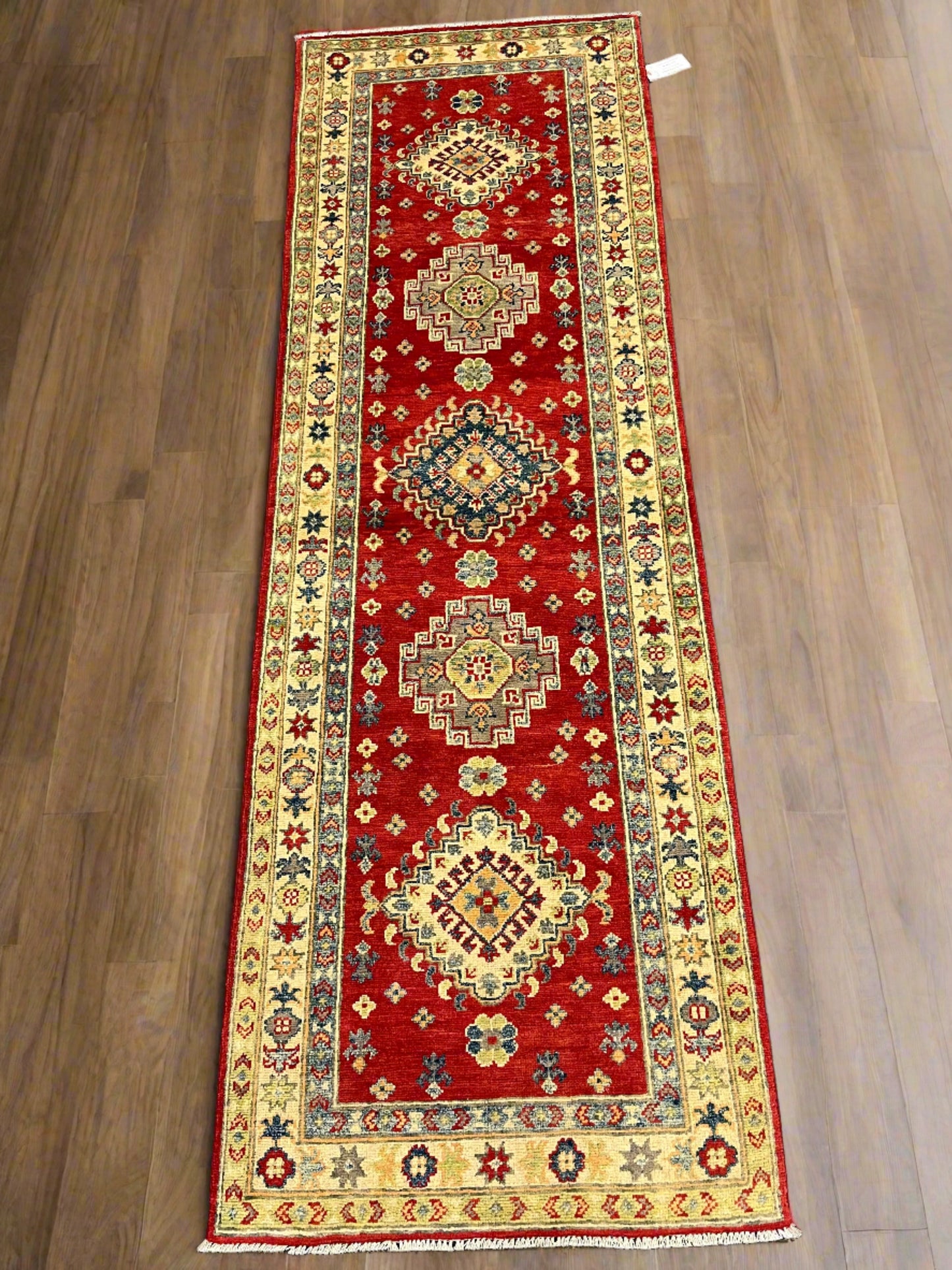 Kazak Red 2' 8"X8' Handmade Wool Runner Rug # 13623