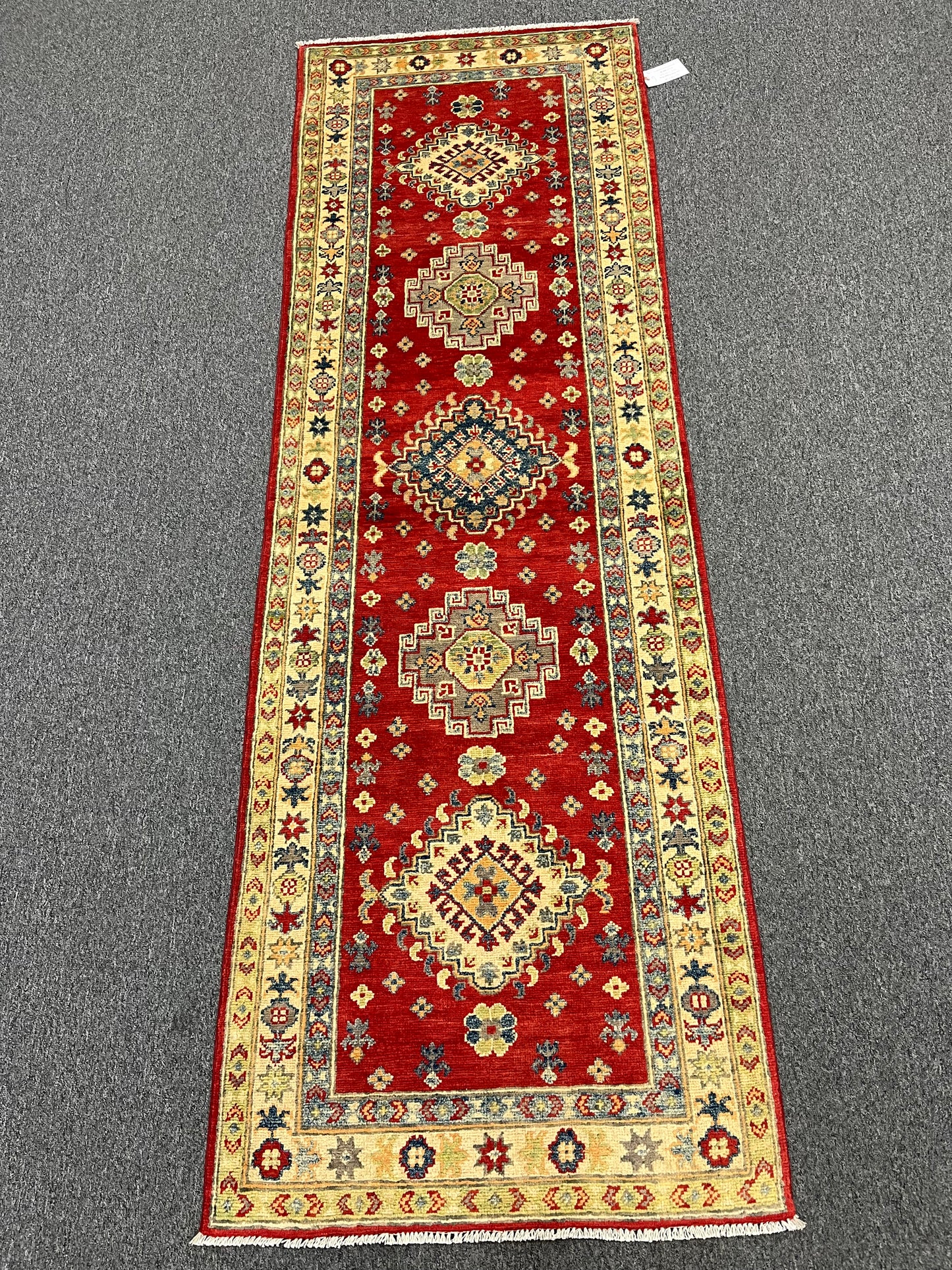 Kazak Red 2' 8"X8' Handmade Wool Runner Rug # 13623