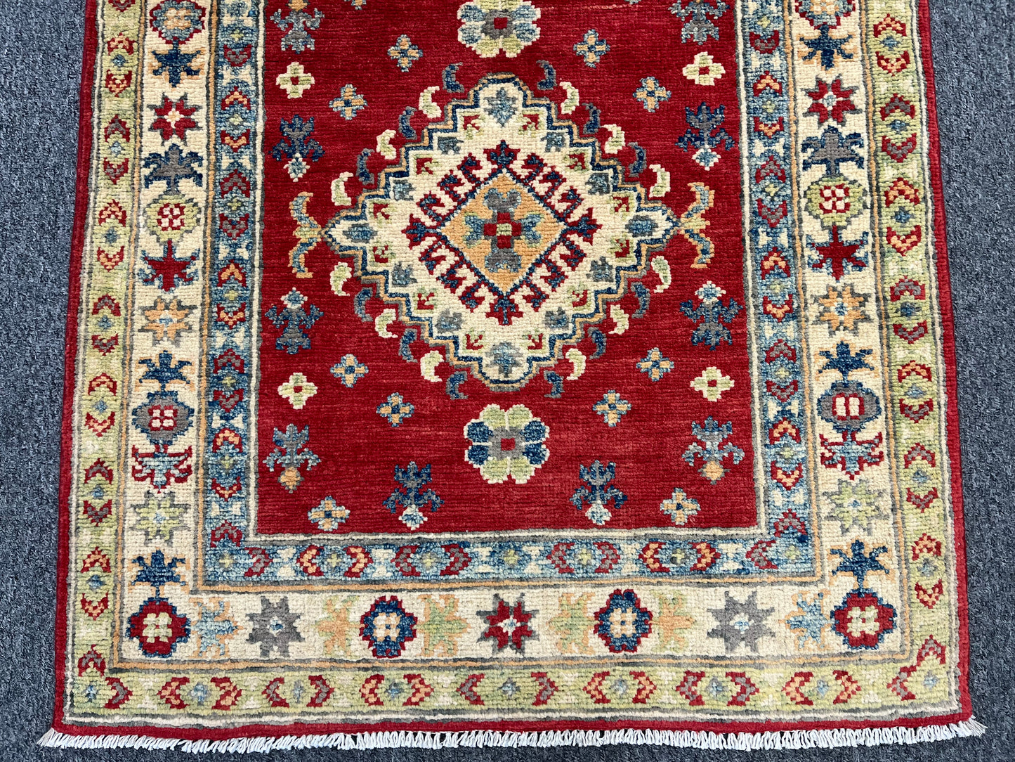 Kazak Red 2' 8"X8' Handmade Wool Runner Rug # 13623